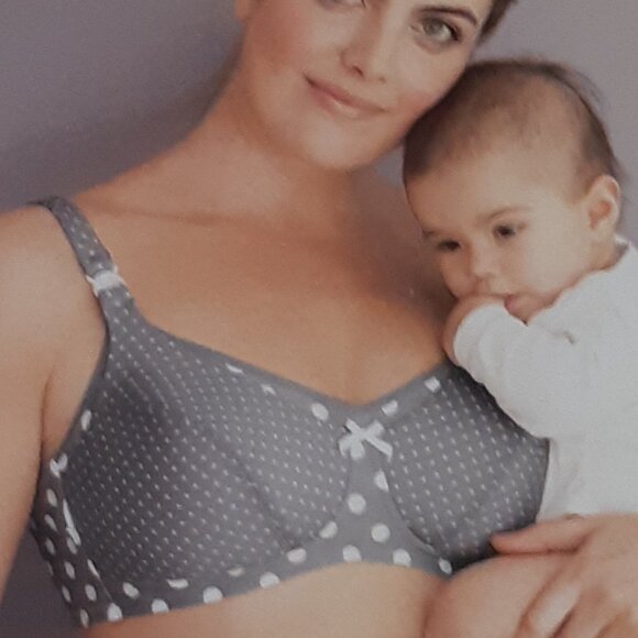Anita Nursing BRA POLKA DOT 5034 Size 36F Padded Wireless Wide Opening Cups - Picture 3 of 3